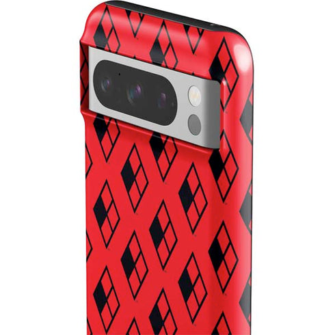 DC Comics Harley Quinn Logo Pattern Google Pixel 8 Pro Impact Case
